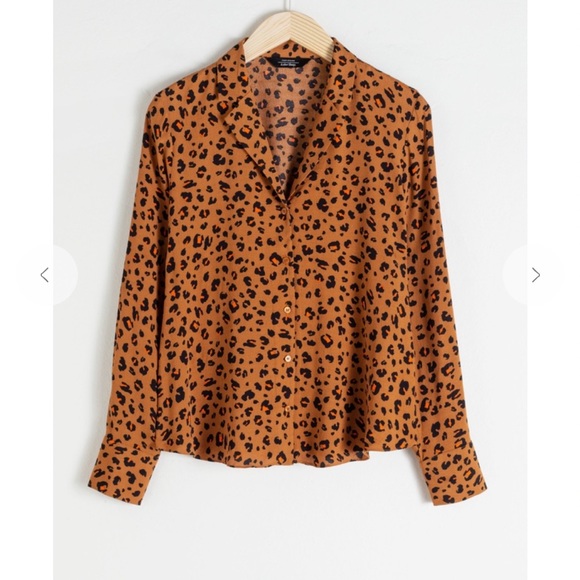 & OTHER STORIES Leopard Print Button down Top - Picture 2 of 9